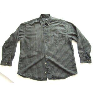 Vtg Men Dockers 100% Cotton Plaid Button Long Sleeve Shirt Sz XL (MT354)